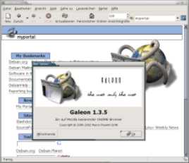 Screenshot von Galeon - Anklicken zum Vergrößern