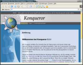 Screenshot von Konqueror - Anklicken zum Vergrößern